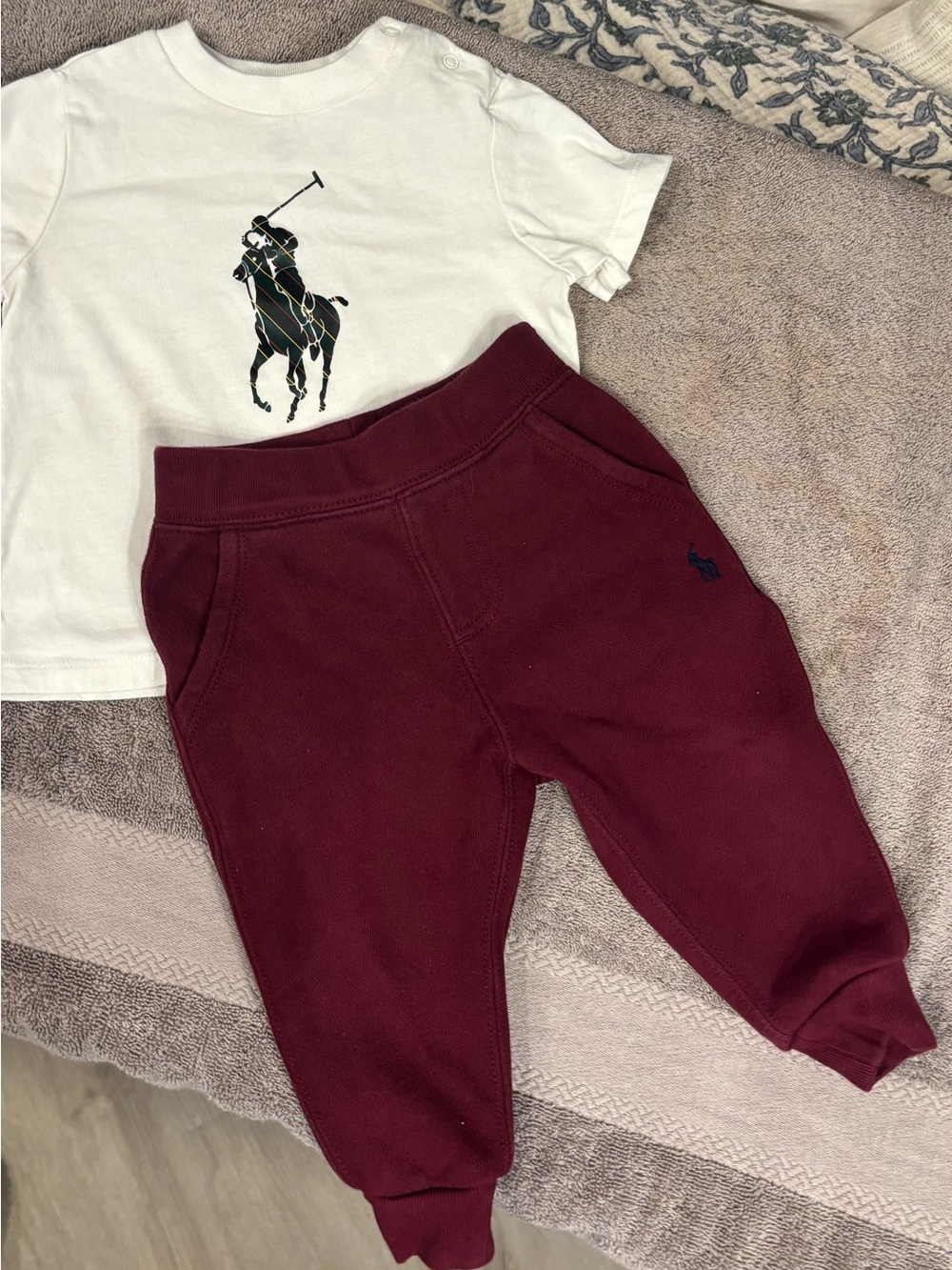 Ralph Lauren Kids Burgundy Sweat Joggers